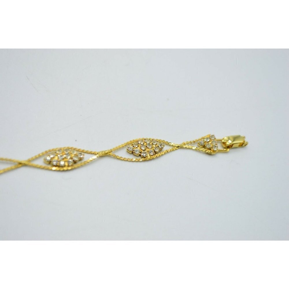Clear Rhinestone Dainty Diamond Shaped Chain Link - Picture 3 of 6